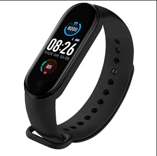 M5 Smartwatch digital Männer und Frauen Bluetooth Fitness Tracker Uhr Übung Herzfrequenz Blutdruck Android iOS: Black