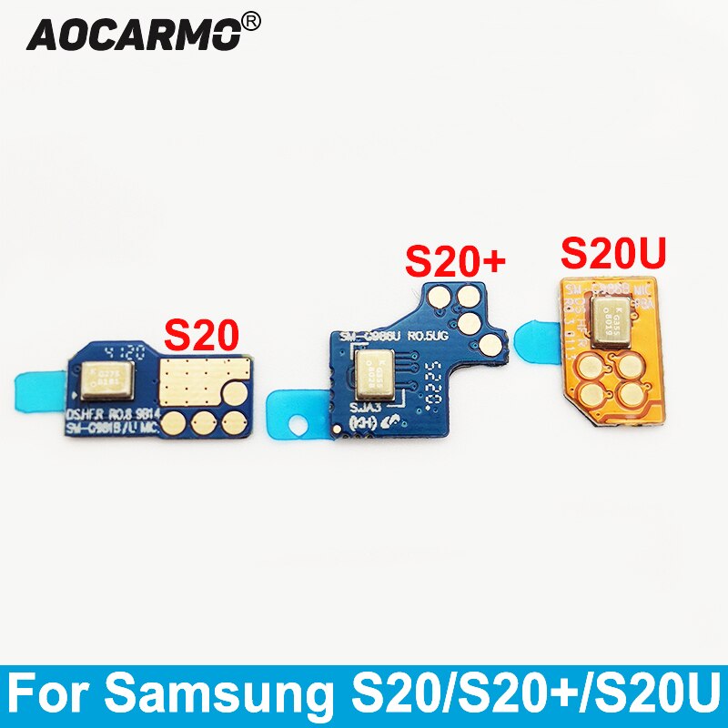 Aocarmo Voor Samsung Galaxy S20/S20 +/S20 Plus/S20U Top Microfoon Module Element Ruisonderdrukking Microfoon flex Kabel Vervanging Deel