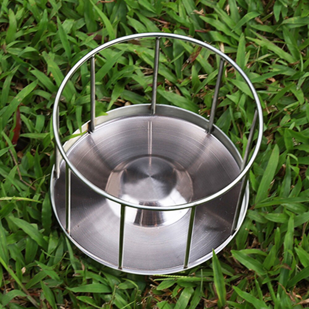 Outdoor Tortoise Feeding Bowl Tray Food Dish Easy Clean Pet Supplies Basin Home Turtle Stainless Steel Round Dispenser Water