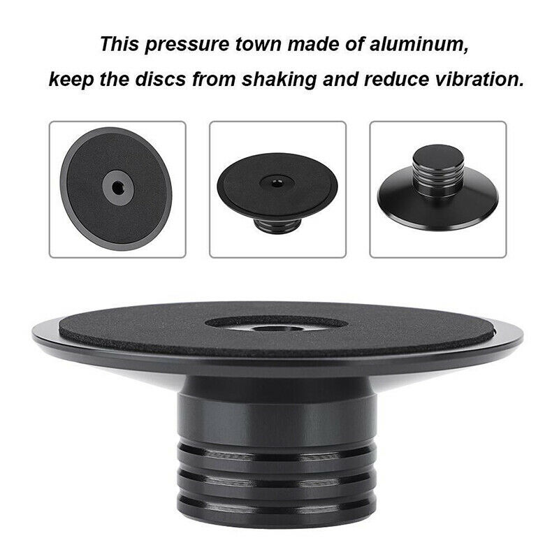 Aluminiowy Stabilizator Krążka LP Vinyl - Redukcja Wibracji - Stabilny Zacisk