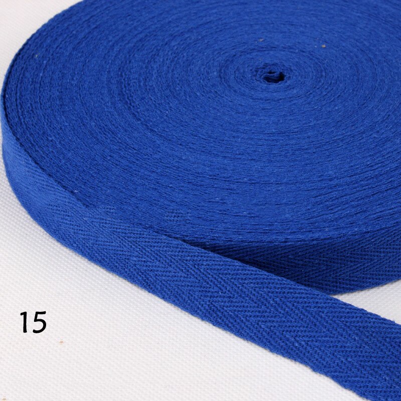 45Meters 10mm Cotton Herringbone Webbing Bias Binding Tape Bag Lable Ribbons for Wrapping Clothes Sewing Accessories DIY Craft: 15 royal blue