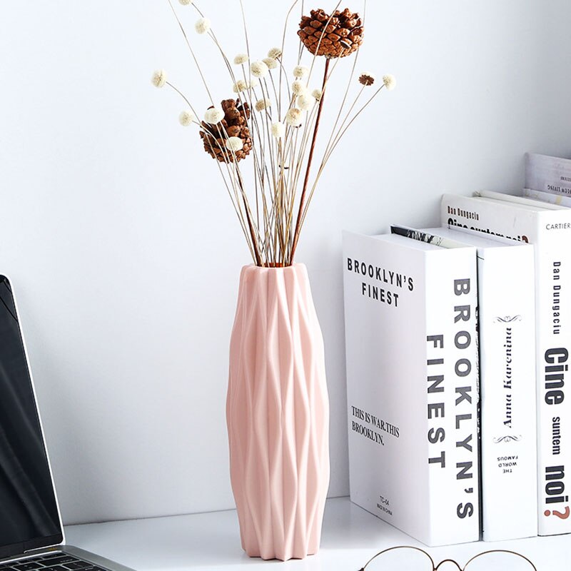 Origami Flower Vases Imitation Ceramic Flower Vase Basket Tabletop Plants Home Decor Bonsai Decor Flower Arrangement Container