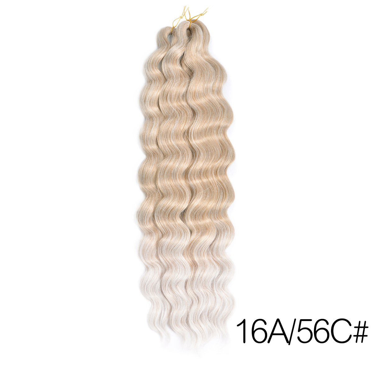 Syntetisk anna twist hæklet krøllet hår 24 cm dybt bølget fletning hår ombre blond brun vandbølget fletning hårforlængelse: Lilla / 2 stk / parti