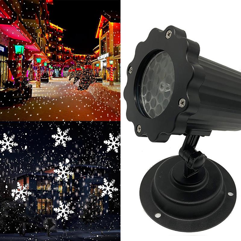 Snowfall Projector Light Waterproof IP65 Outdoor Christmas Snowflake Spotlight With Remote Control For Birthday Halloween