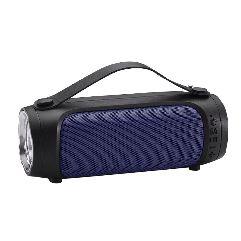 NNS NS-S8A Bluetooth haut-parleur FM Radio Portable lecteur Mp3 extérieur avec 1W panneau solaire Support USB TF carte AUX lampe de poche LED: Bleu