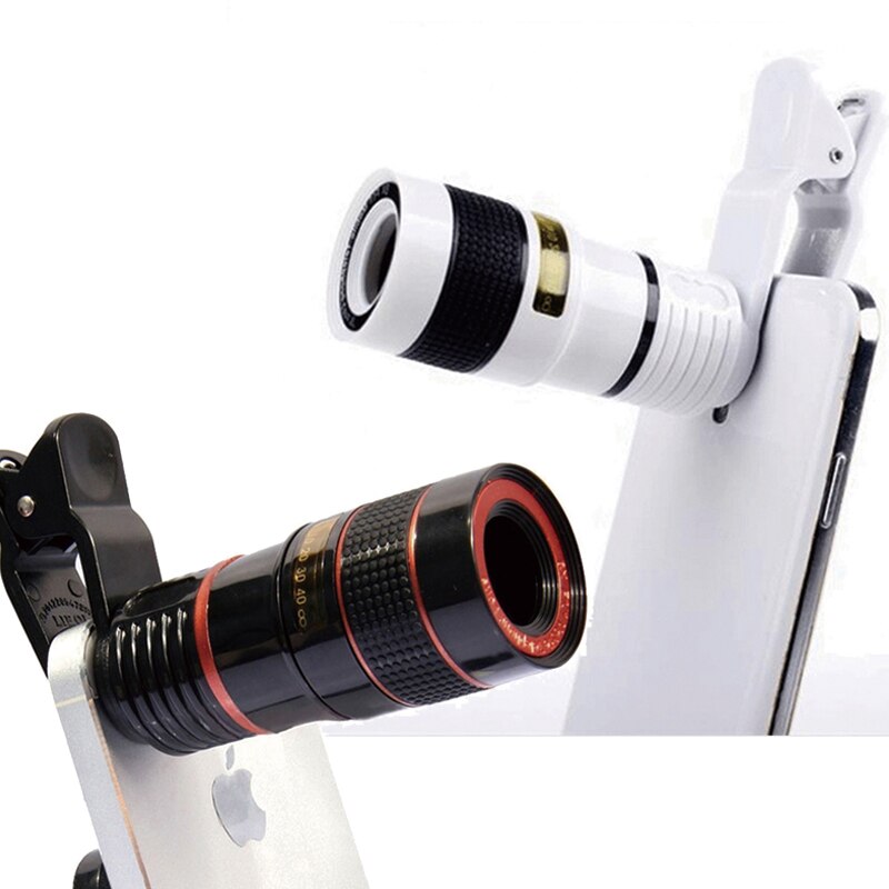 Matcheasy Universal 12X Zoom Telescope Lens Magnifier Clip on Binocular Photography for Cellphone SmartPhone Black Mobile Phone