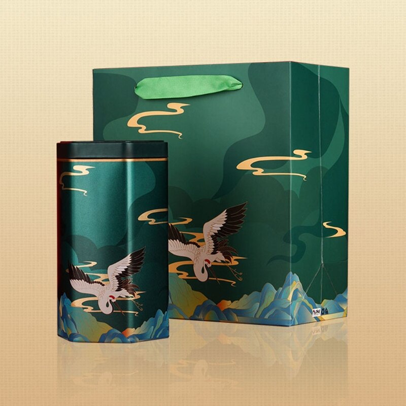 Chinese Style Tea Canisters Iron Tea Tin Canisters Tea Storage Box Small Coffee Tea Storage Jars Sealed Loose Packing Box