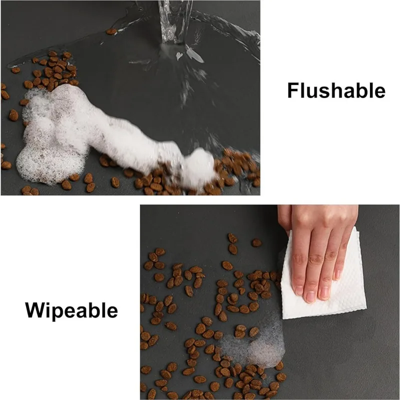 Voermat voor huisdieren, absorberende placemat voor voedsel en waterbak, met waterdichte rubberen achterkant, sneldrogende watermat voor hond en kat