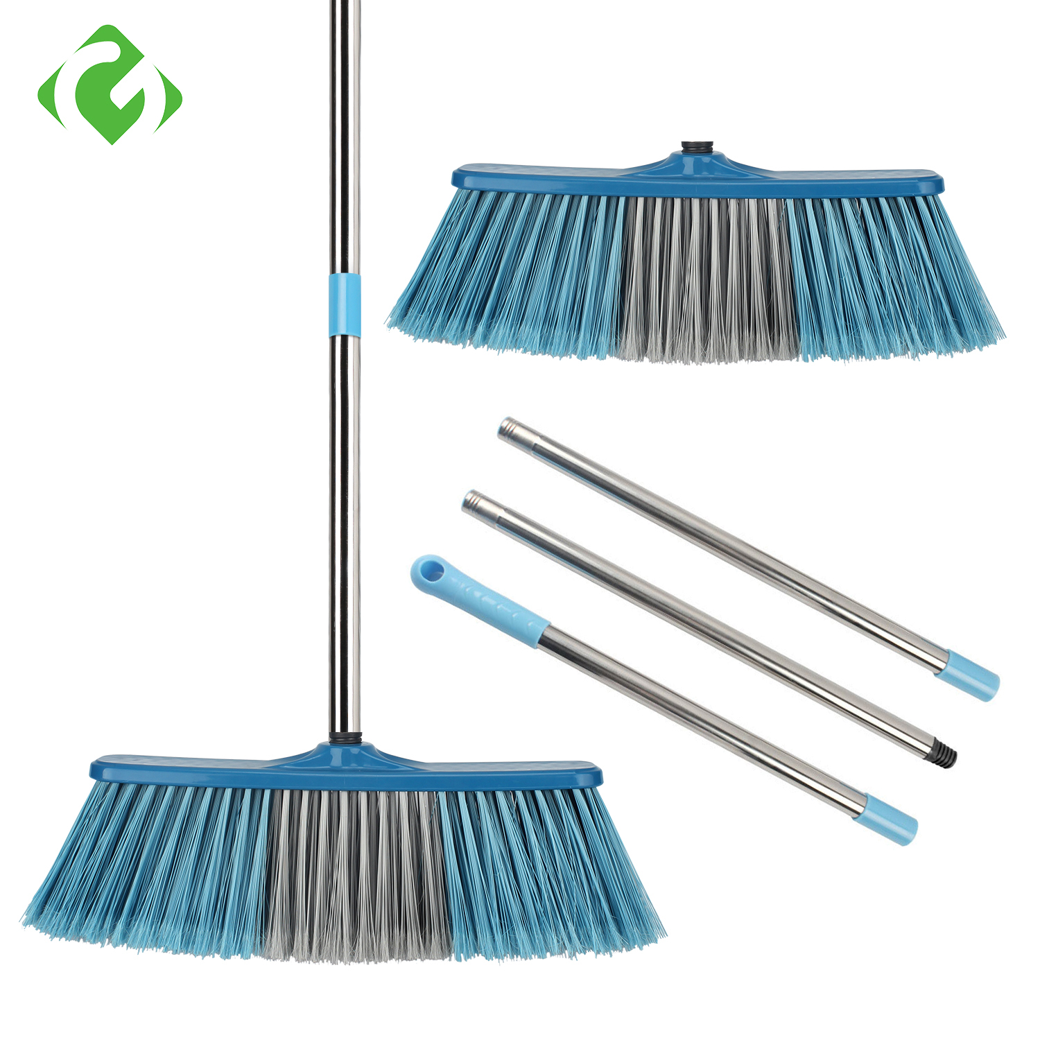 Big Floor Cleaning Broom Adjustable Long Handle Stiff Bristle Grout Brooms Scrubber for Cleaning Outdoor Courtyard Warehouse