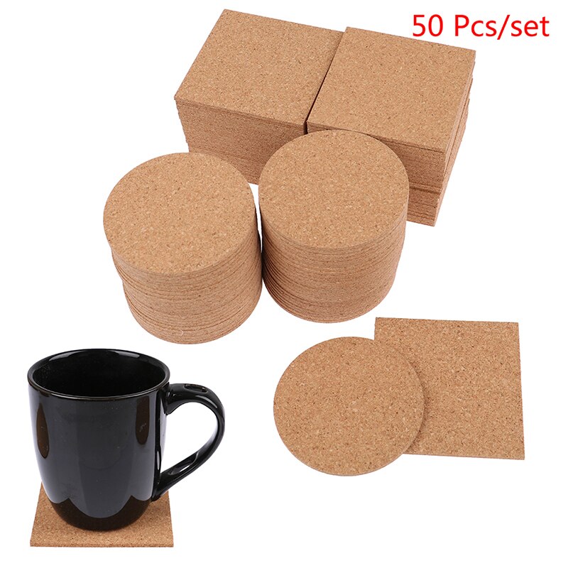 50Pcs Herbruikbare Diy Tafel Decor Isolatie Ambachten Kurk Coaster Cup Mat Boord Pad