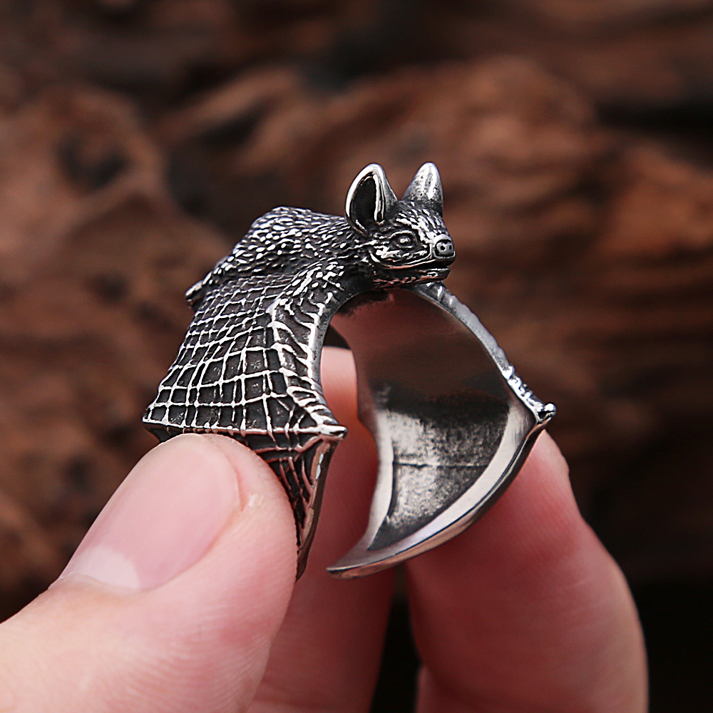 Bague Chauve-Souris Rétro en Acier Inoxydable pour Homme, Anneau Animal, Personnalité, , ix, Ajustable, Bijoux , Directe, SION L