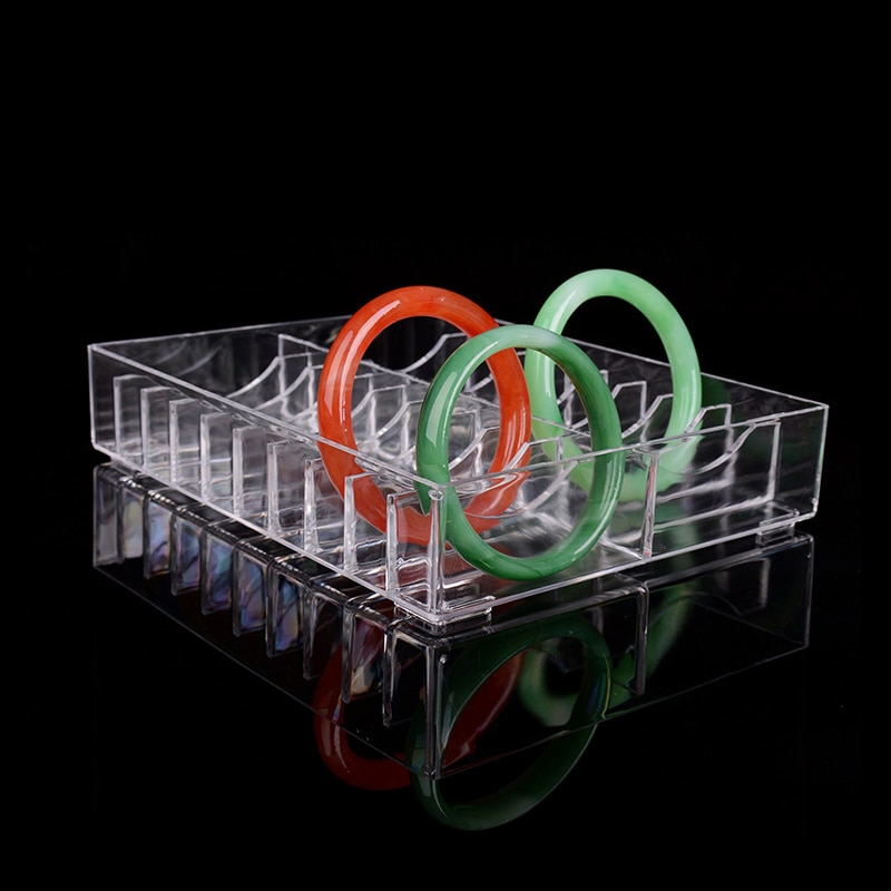 Klar sminke arrangør akryl kosmetisk sminke armbånd holder oppbevaringsboks stort skap pulver vise hylle smykkeskrin