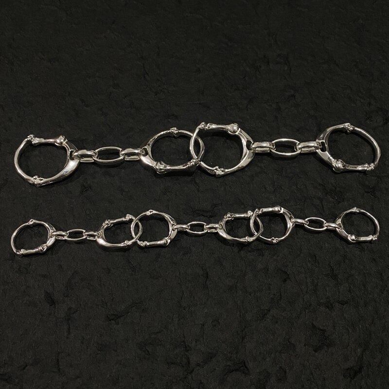 Bracciale moschettone a forma di osso soloista moda Trendy marca esagerazione di strada accessori per gioielli in stile Hip-Hop selvaggio popolare