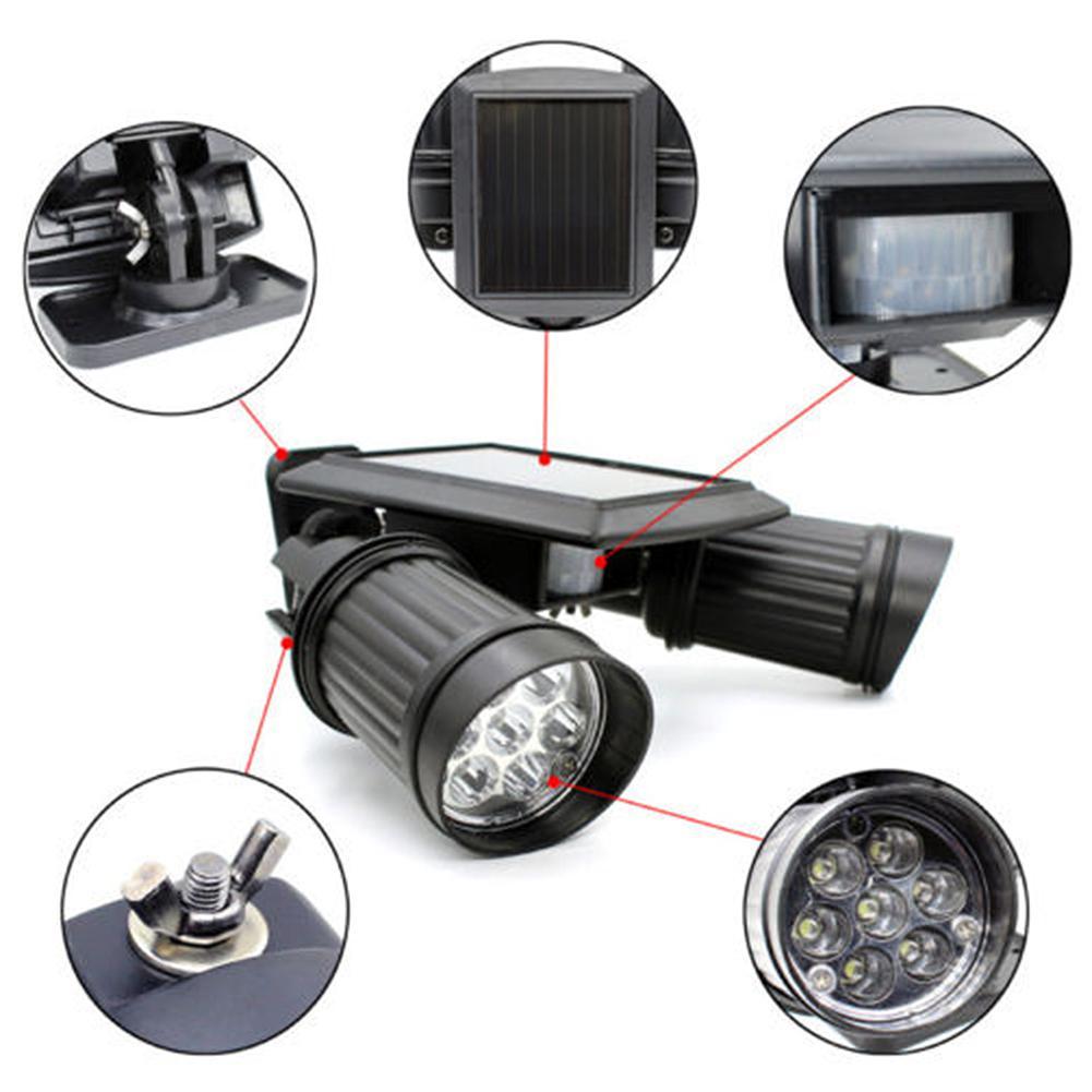 14LED Solar Spotlight Wall Light PIR Motion Sensor Lamp Path Garden Outdoor