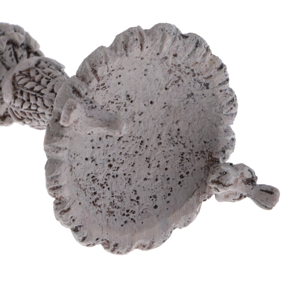 Casa di bambole in Miniatura Giardino Bagno di Uccello Fontana Statua con Gli Uccelli 1:12th