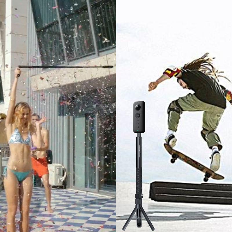 For Insta 360 Paranomic Camera Handheld Selfie Stick Monopod 1/4 Screw 360 Rotated Handle Grip for Insta360 ONE VR Sports Camera