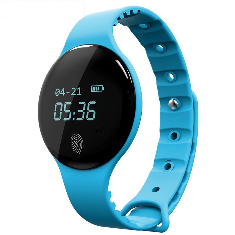 Farbe Touchscreen Smartwatch Bewegung erkennung Clever Uhr Sport Fitness Männer Frauen Tragbare Geräte Für IOS Android: Blau
