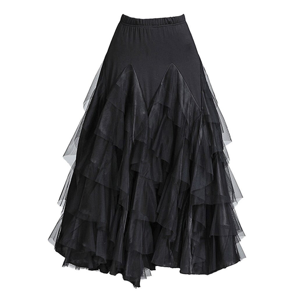 Flamenco Felsen Ballsaal Walzer Tanz Kleidung Moderne Kostümich Für Frauen: Schwarz