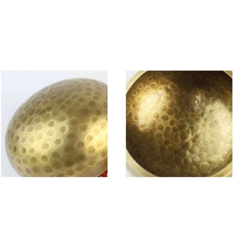 Brązowa miska medytacyjna tybetańska misa dźwiękowa zestaw medytacja miska dźwiękowa ręcznie robić uzdrawiania i uważności