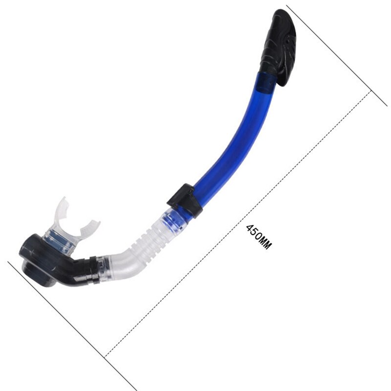 Tubo de respiración para buceo, esnórquel de secado completo con boquilla de silicona, equipo de buceo para adultos y jóvenes