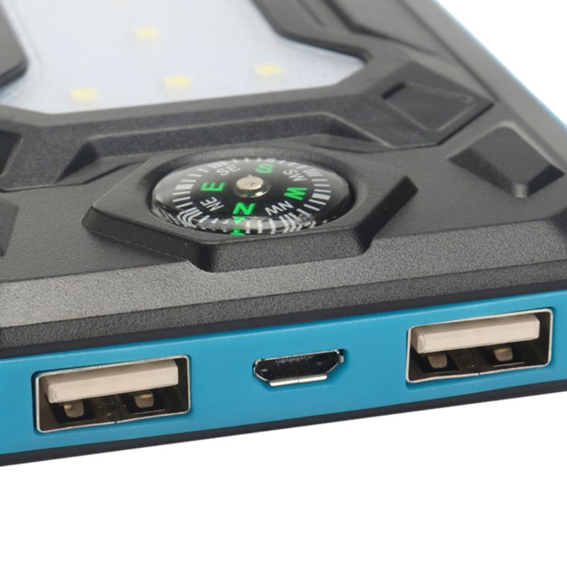 Batterie solaire Portable étanche 500000mah, double USB, chargeur universel pour tous les téléphones, Batteries non incluses