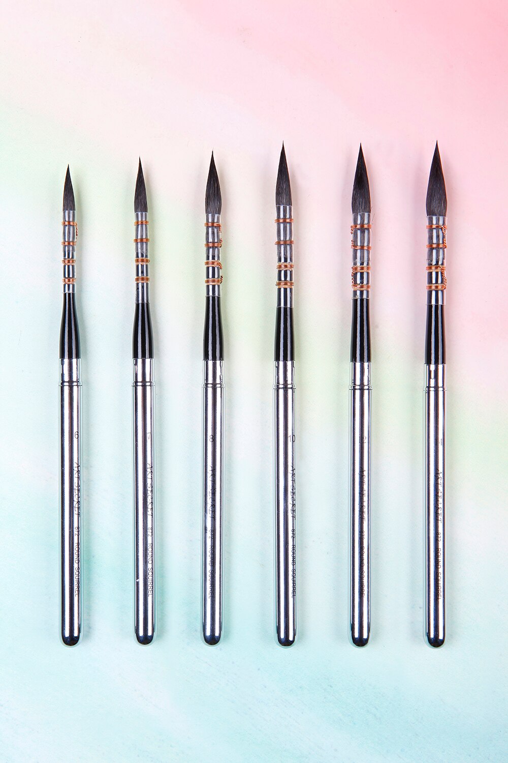 artsecret 872 squirrel hair wooden handle paint art brushes artistic for drawing