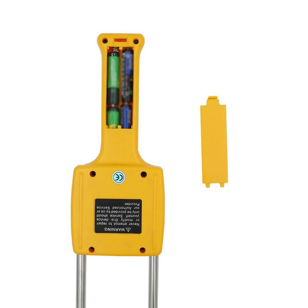 Digital Portable Food Moisture Analyzer Meter With Probe Needle Corn Wheat Rice Temperature Humidity Tester LCD Display Monitor