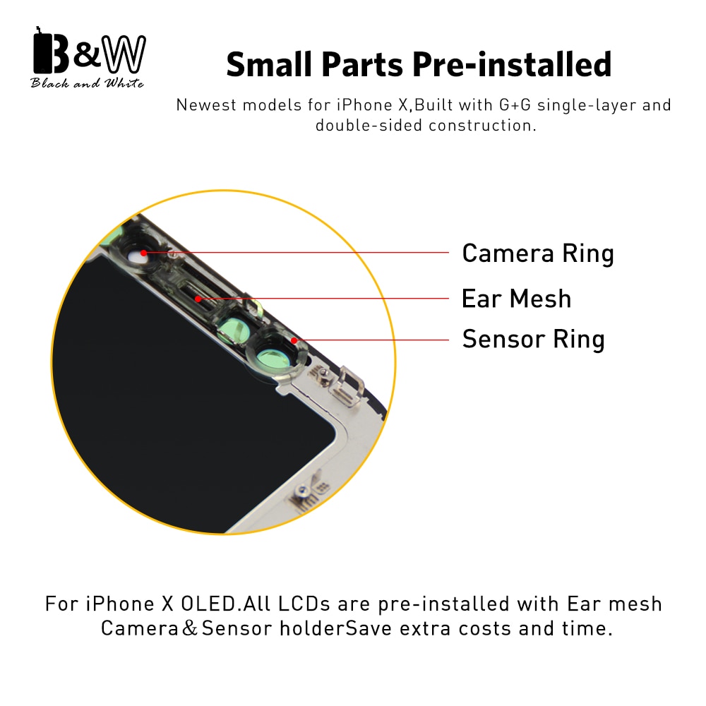 Display Voor Iphone X Xr Xs Max Oled/Tft Scherm Vervanging Lens Pantalla Met Grote 3D Touch Digitizer Geen dode Spot Gratis Ship