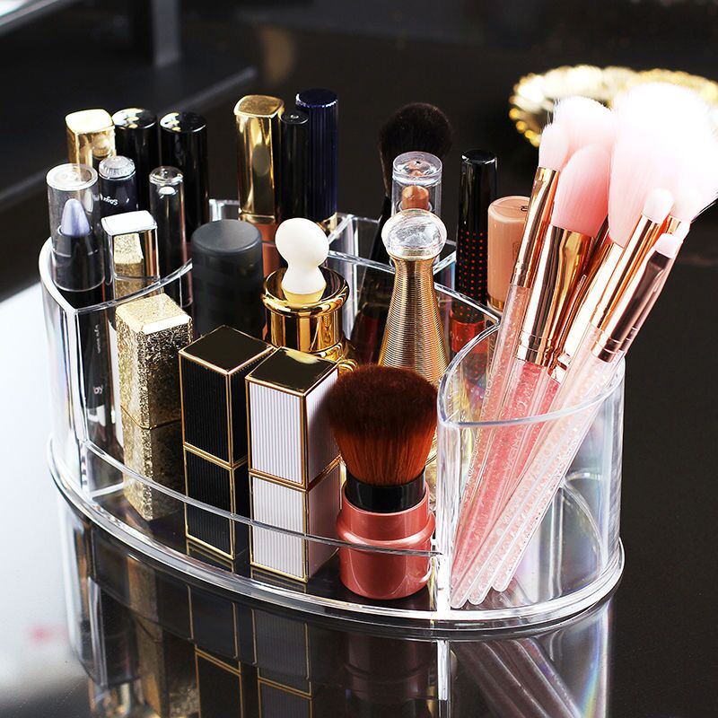 Organizador de cosméticos transparente, caja de almacenamiento de plástico acrílico para brochas de maquillaje, suministros de bolígrafos de joyería, almacenamiento de tarjetas de negocios: C