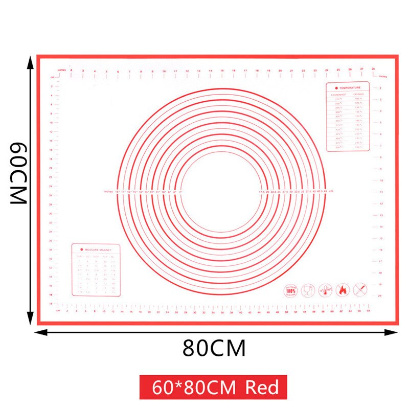 80*60 CM/70*50 CM/60*60 CM Grote Maat Non_Stick Siliconen Bakken Mat herbruikbare Bakken Mat Cake Bakken Decorating Gereedschap Cake Schrapers