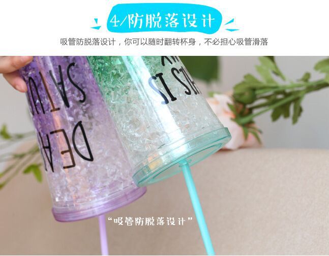 US STOCK Double Plastic Ice Cup