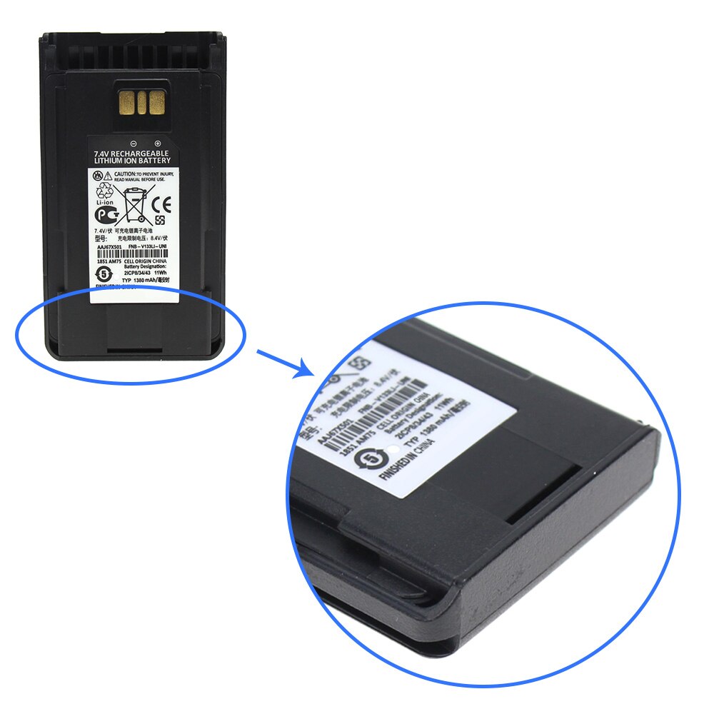 Batterie de remplacement 2600mAh pour YAESU Vertex AAJ68X001 FNB-V133Li FNB-V134Li