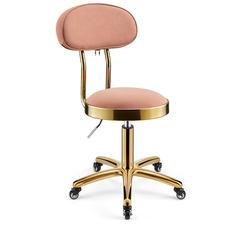 Roterende Lifting Schoonheid Kruk Kapper Stoel Ronde Gouden Kruk Rvs Stoel Kapper Kruk Kapsalon