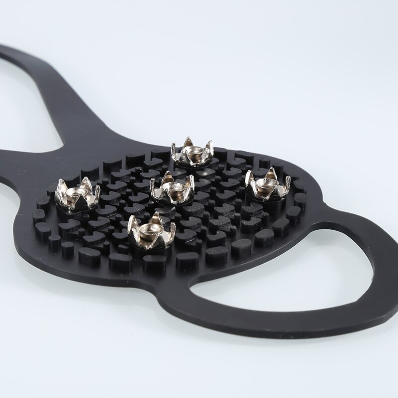 1Pair 5 Teeth Heel Claw Winter Crampons Spike Ice Snow Shoe Grip Spike Anti-Slip Climbing Shoes Spike Cleats Outdoor Accessories