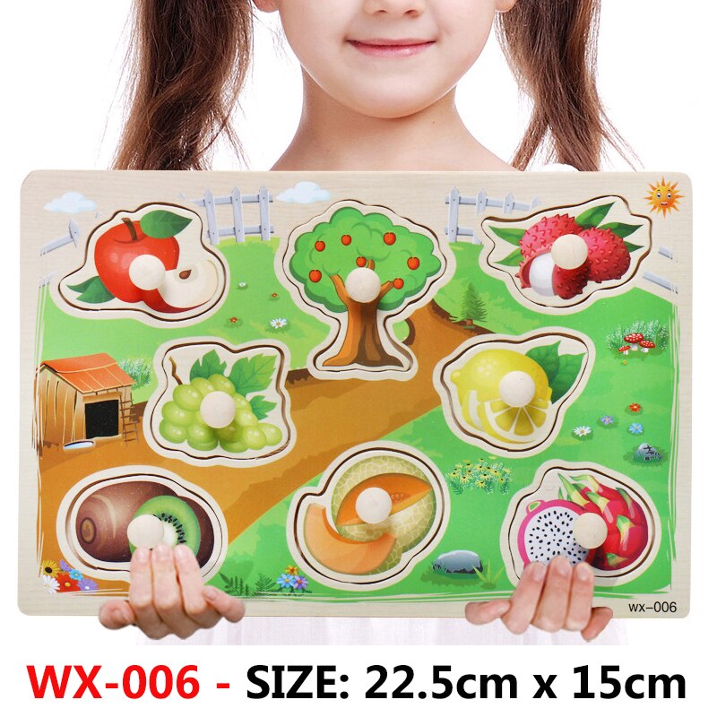 Nowe dziecko zabawki Montessori drewniane Puzzle pojazd animowany cyfrowy Puzzle z motywem zwierzęcym układanka nauka zabawki edukacyjne dla dzieci: WX-006