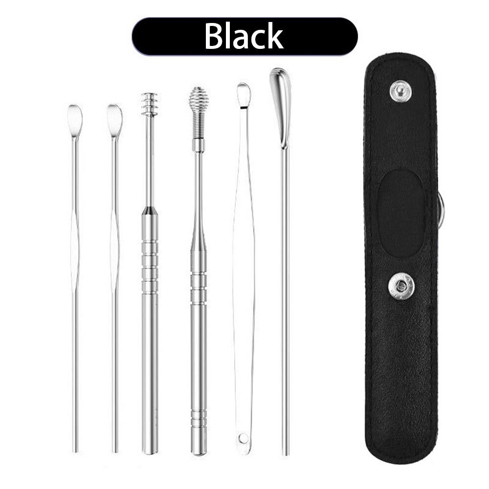 Ear Pick Cleaning For Ears Wax Remove Cleaner Earpick Light Earwax Remover Clean Your Personal
Health Care Beauty: Black