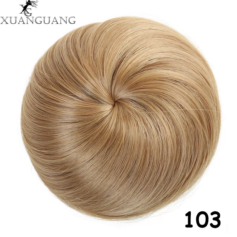 XUANGUANG Woman Hair Chignon Clip In Hairpiece Extensions Nine Colors High Temperature Fiber Hair Bun Donut Chignon: 103
