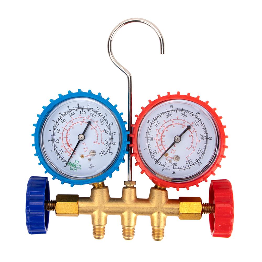 Car Air Conditioning Refrigerant Manifold Gauge Set Freon Meter for R134A R12 R22 R502 Refrigerant