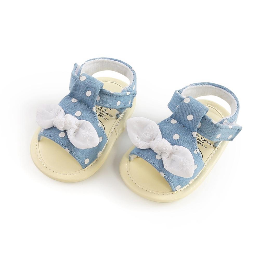 Zomer baby kind meisjes strik geruit ademend antislip schoenen sandalen peuter zachte zool strandschoenen 0-18m: A / S 0-6
