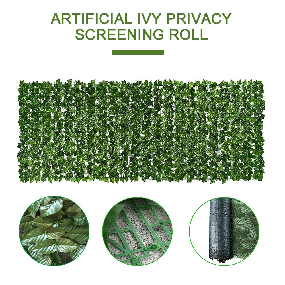 Enrejado Artificial para jardín, cerca extensible de imitación de hiedra, cerca de privacidad, protección UV, vides de madera, marco de escalada, decoración de plantas de jardinería