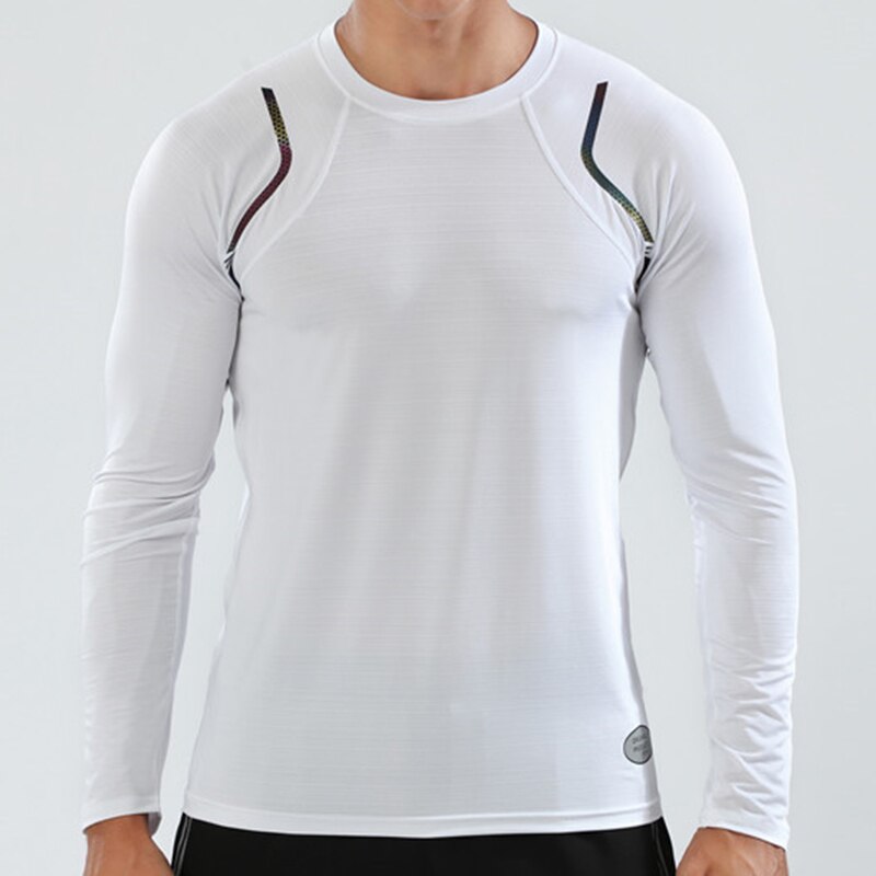 Koszulka sportowa męska oddychająca szybkoschnąca bluza z długim rękawem na siłownię odzież sportowa odzież robić biegania elastyczna: M / Lxsy 08w