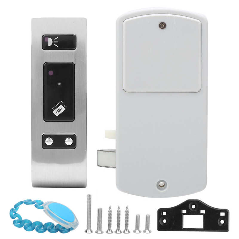 Keyless Lock Beveiliging Apparaat Dc 4.5V Em Card Lock Lage Voltage Alarm Zinklegering Voor Archiefkast Locker Sauna kamer Badkamer