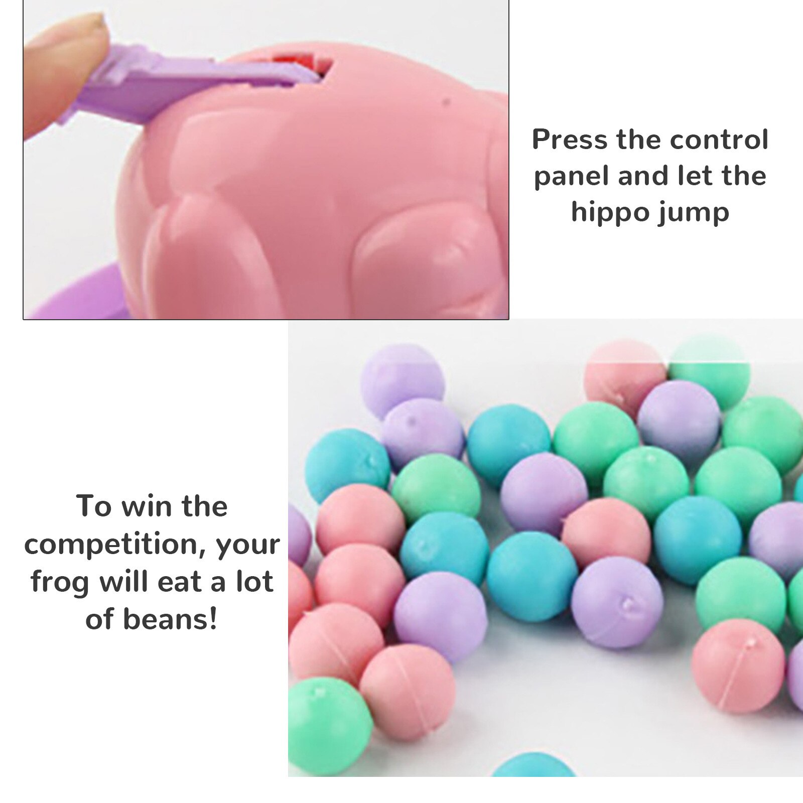 Hippopotamus loves to e at balls, peasy and marbles,2-person educational toy Juguetes novedosos Jouets fantaisie детские игрушки