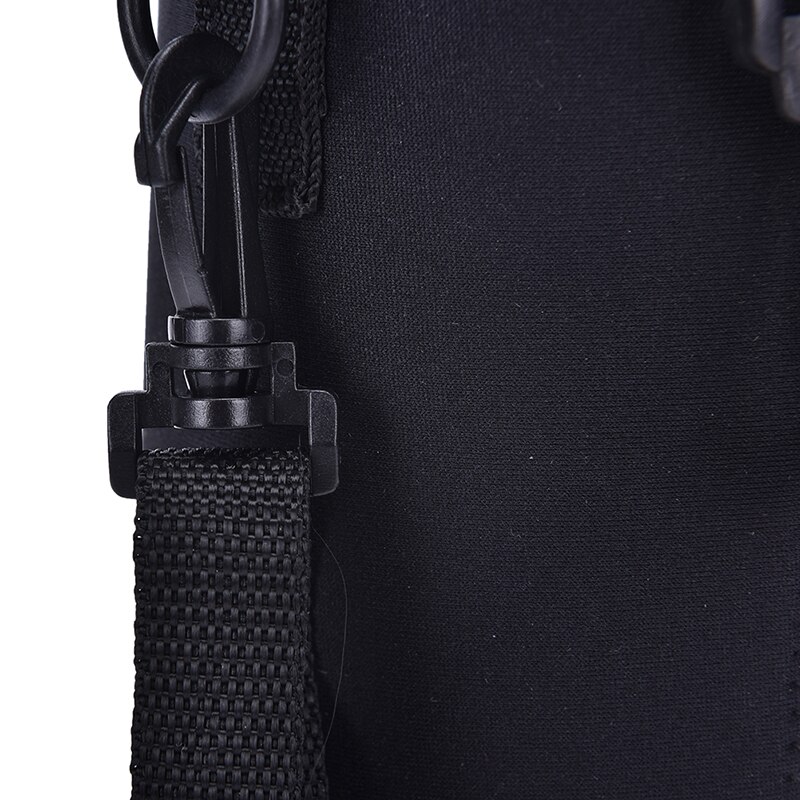 Funda grande para botella de agua de 1000ML, bolsa con correa de neopreno, portador de botella de agua, bolsa aislada, soporte para correa de hombro, color negro