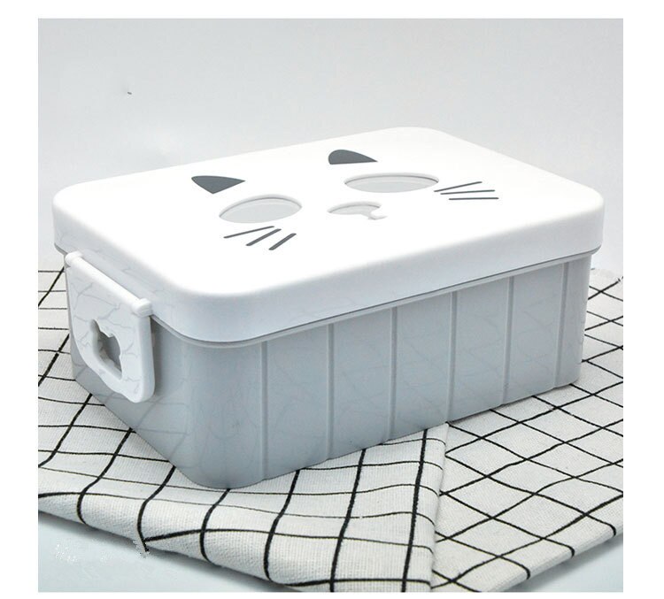 Plastic insulated lunch box for kids school bento box heated women portable thermo food container For Office And Home lunchbox: Gray