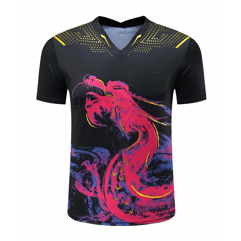 Pingpang China Dragon Tafeltennis Shirts Shirts Droge Fit Mannen Ping Pong T-shirt Tafeltennis Kleding