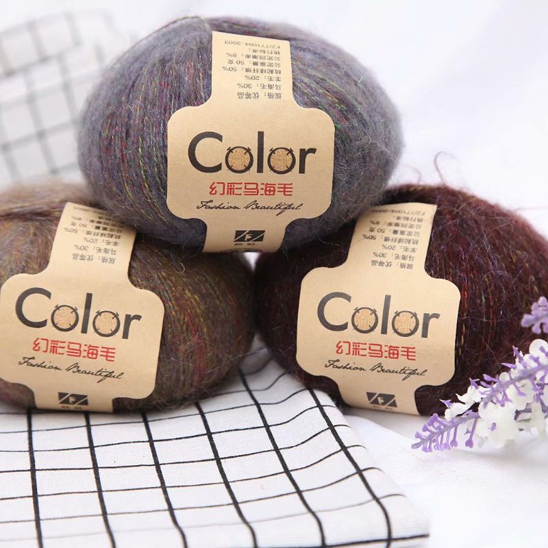 50g Angola Amorous Feelings Thin Mohair Wool Yarn Plush Hand Knitting Supplies R7RC