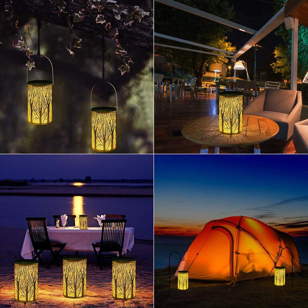 Outdoor Verlichting Solar Power Led Opknoping Tuin Yard Gazon Decoratie Lamp Boomtak Patroon Verlichting Voor Patio Buiten Of Tafel