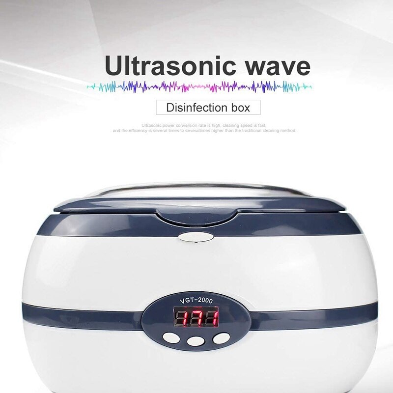 Ultralydsrenser vaskemaskine til smykkedele briller manicure stenskærere penselrenser vgt -2000- us stik