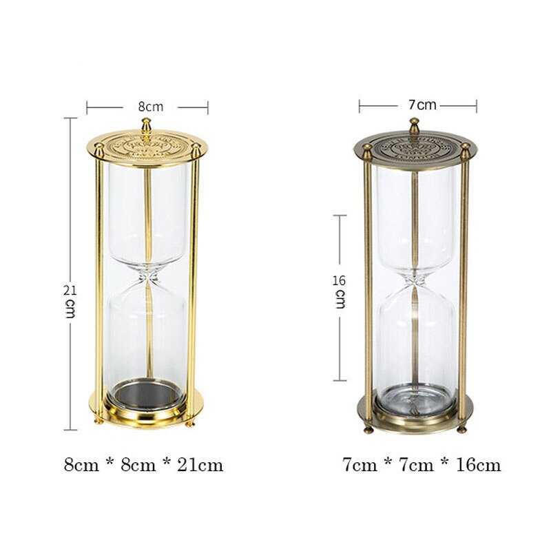 Europese Metalen Zandloper Home Keuken Zand Klok Glas Decoratieve Zand Zandloper Zand Timer Voor Desktop Decoratie